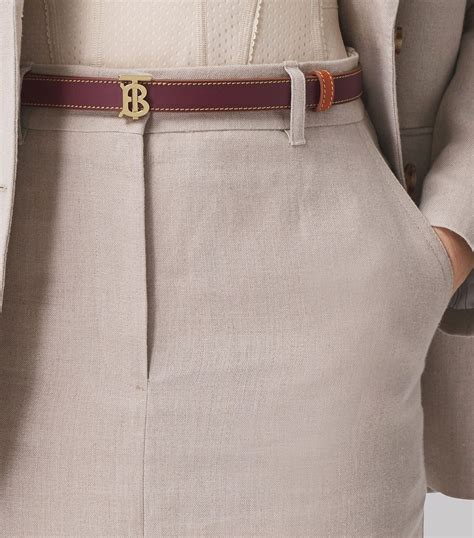 burberry brown leather belt|Burberry reversible leather belt.